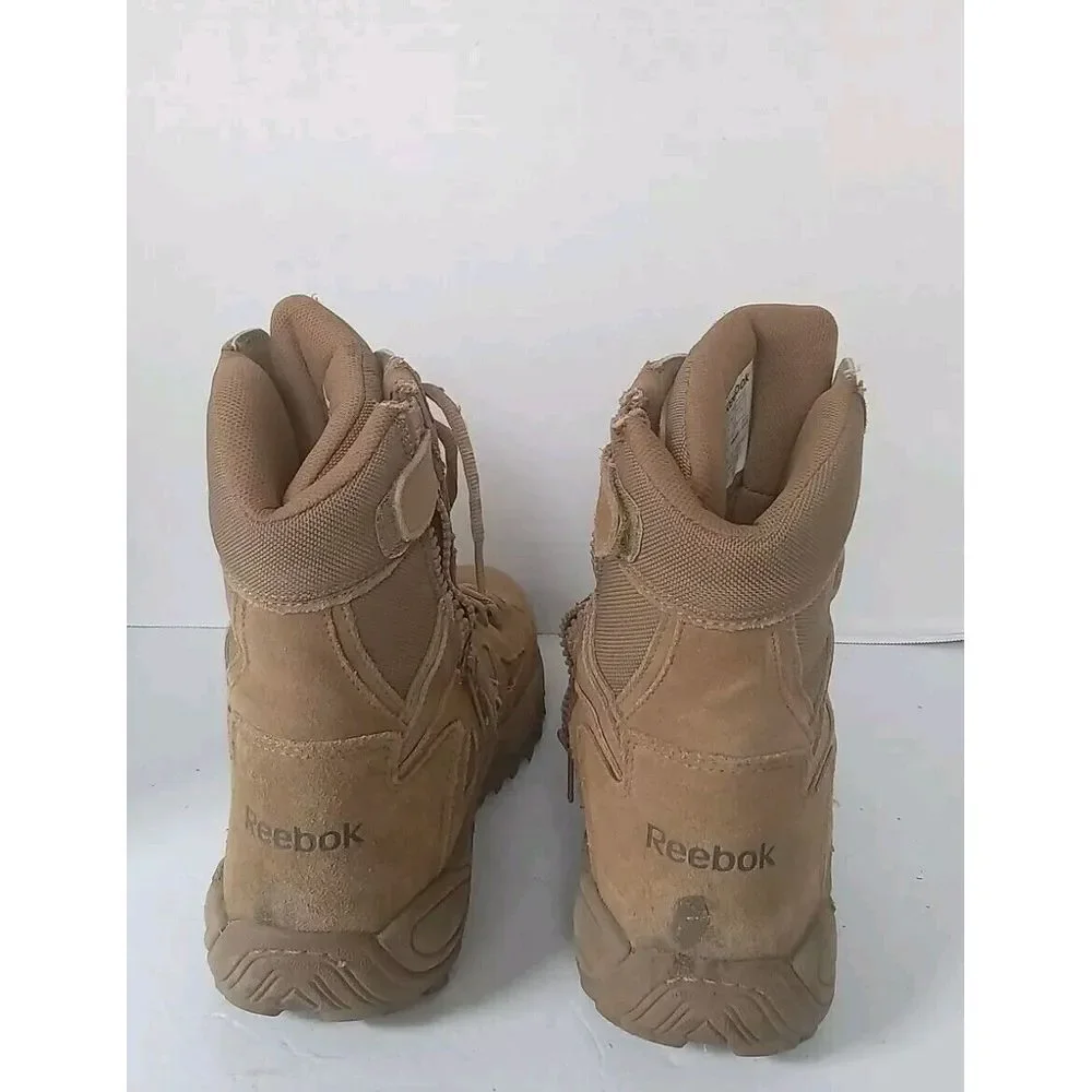Tactical Military Combat Boots Desert‎ Tan High-Top Lace-Up Hiking Work Boots